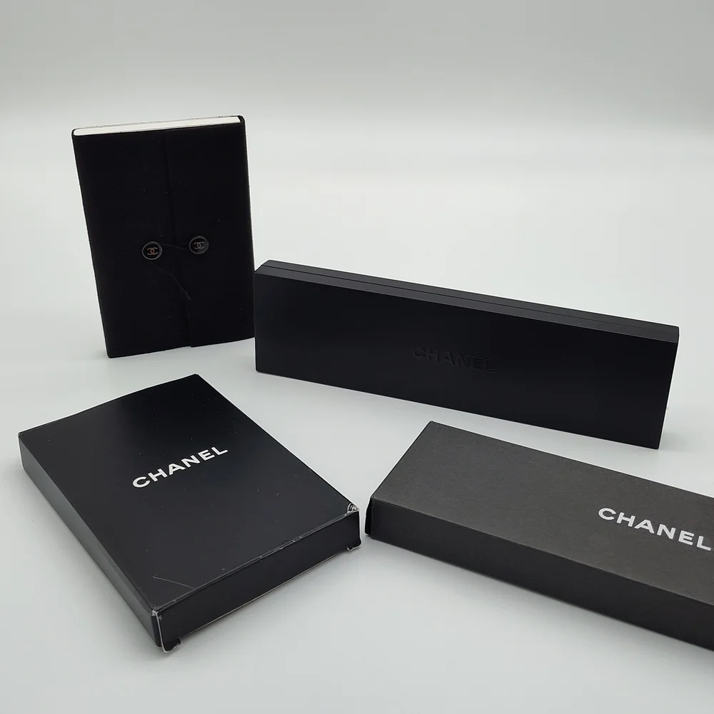 CHANEL Japan Exclusive Stationery Desk Set Notebook Pencils Ruler Boxes NIB